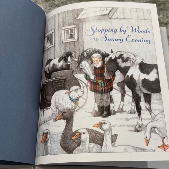 Stopping by Woods on a Snowy Evening By Robert Frost Illustrated Hardcover New - Picture 7 of 13